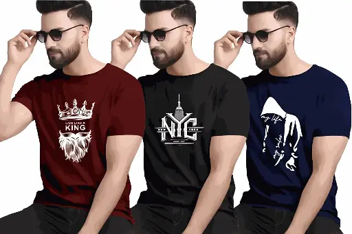 3 Stylish men elegant premium T-shirts.